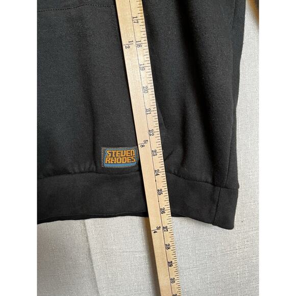 Let's Talk To Ghosts Steven Rhodes Pullover Unisex Size Large Black Screen Print - Picture 9 of 10